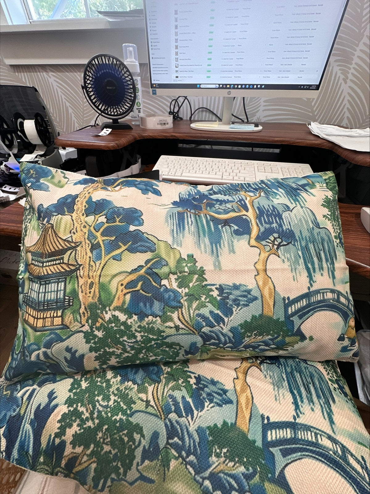 Japanese Garden Decorative Pillow